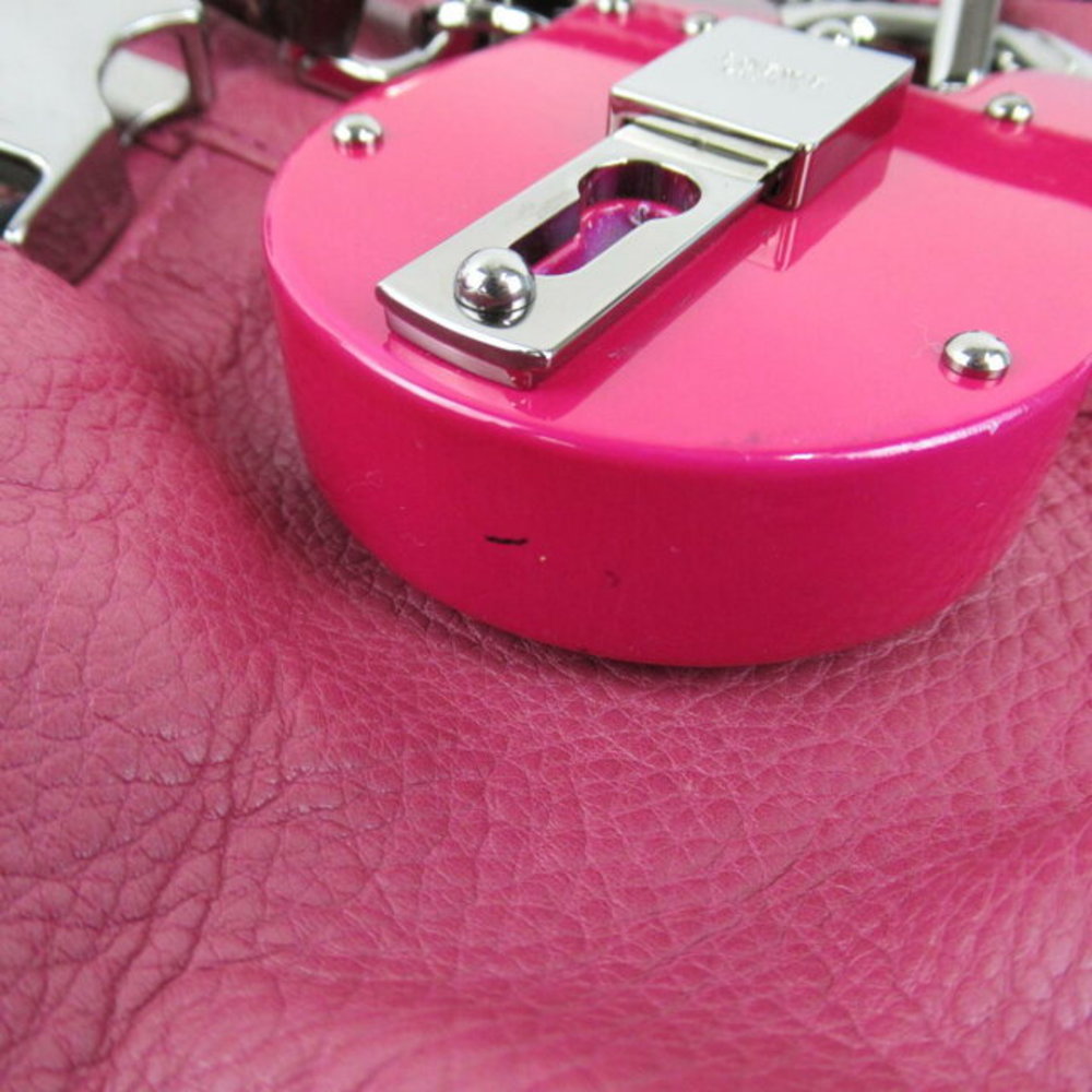 Loewe Boston Bag Leather Pink Handbag - Picture 8 of 10